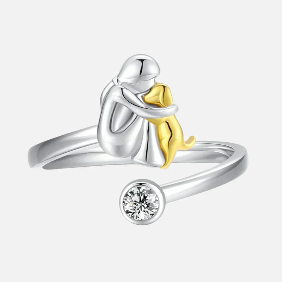Comfort Fit Sterling Silver Pet Ring - Luxicro