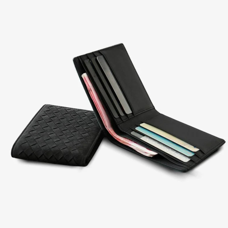 Premium Textured Leather Fold Wallet Gift