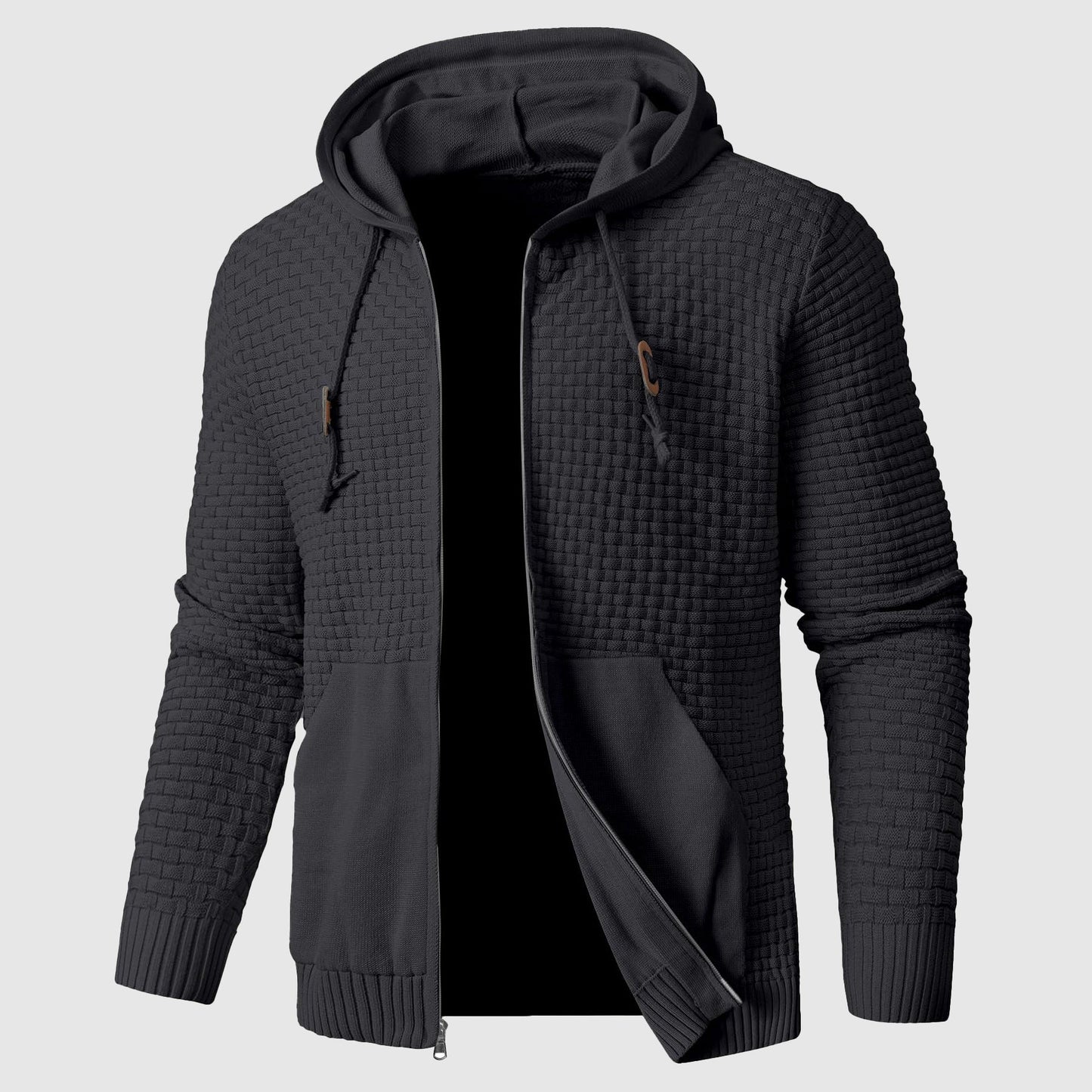 Classic Zip Up Hooded Sweatshirt with Pockets - EasyApparels