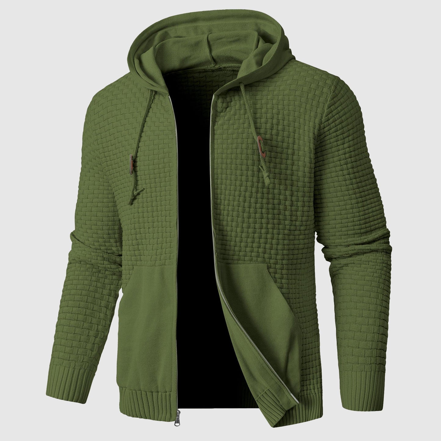 Classic Zip Up Hooded Sweatshirt with Pockets