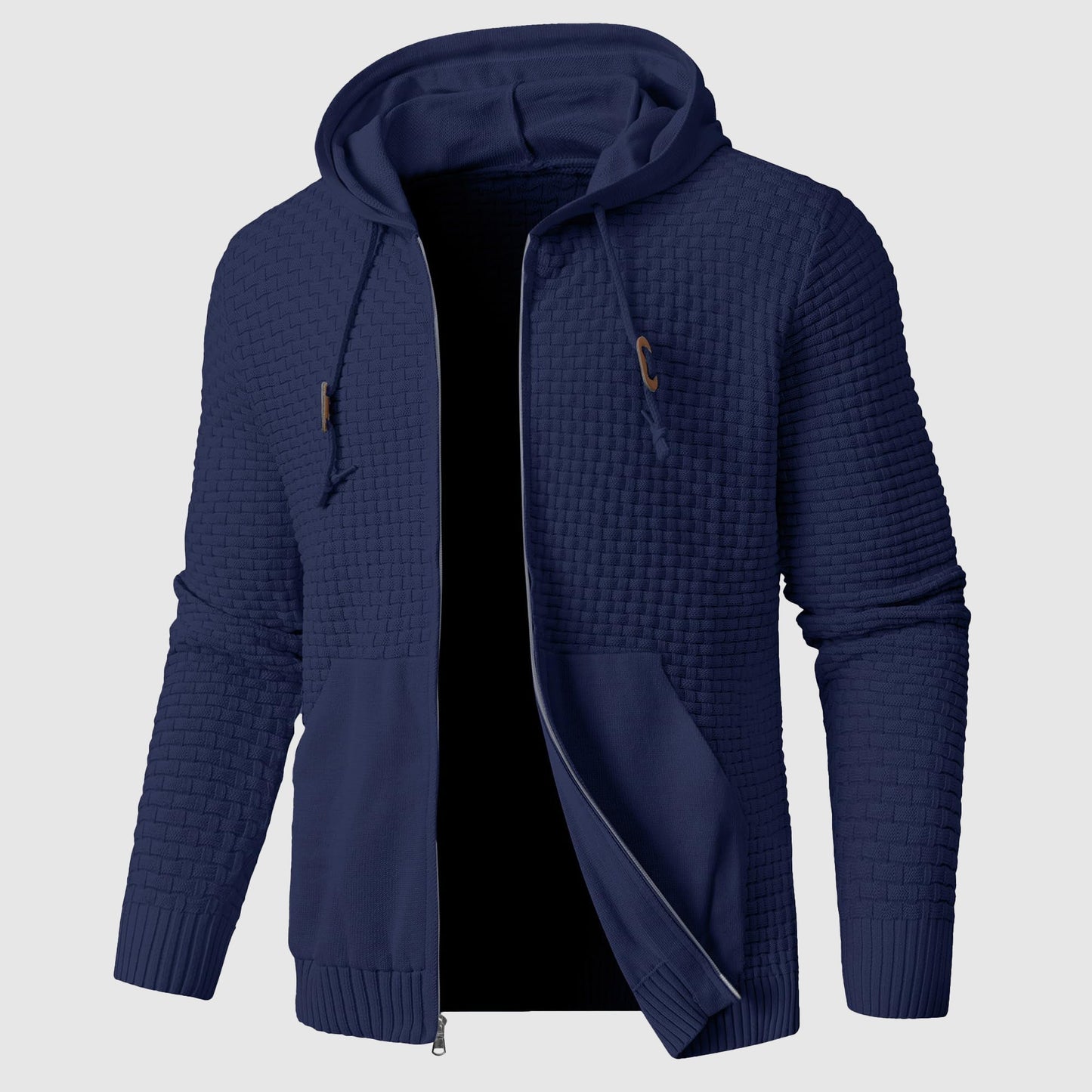 Classic Zip Up Hooded Sweatshirt with Pockets