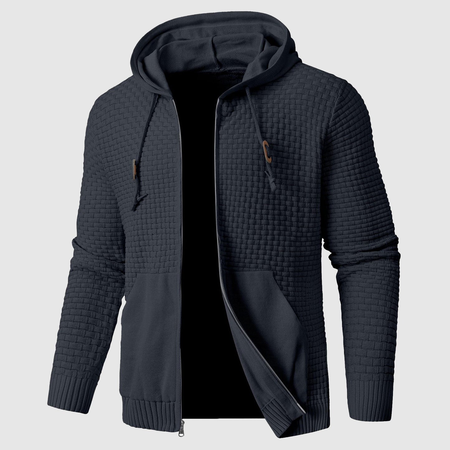 Classic Zip Up Hooded Sweatshirt with Pockets