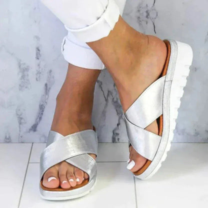 Comfortable Strappy Slip On Sandals