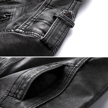 Classic Men's Leather Motorcycle Jacket