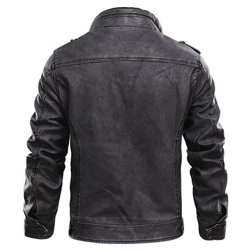 Classic Men's Leather Motorcycle Jacket