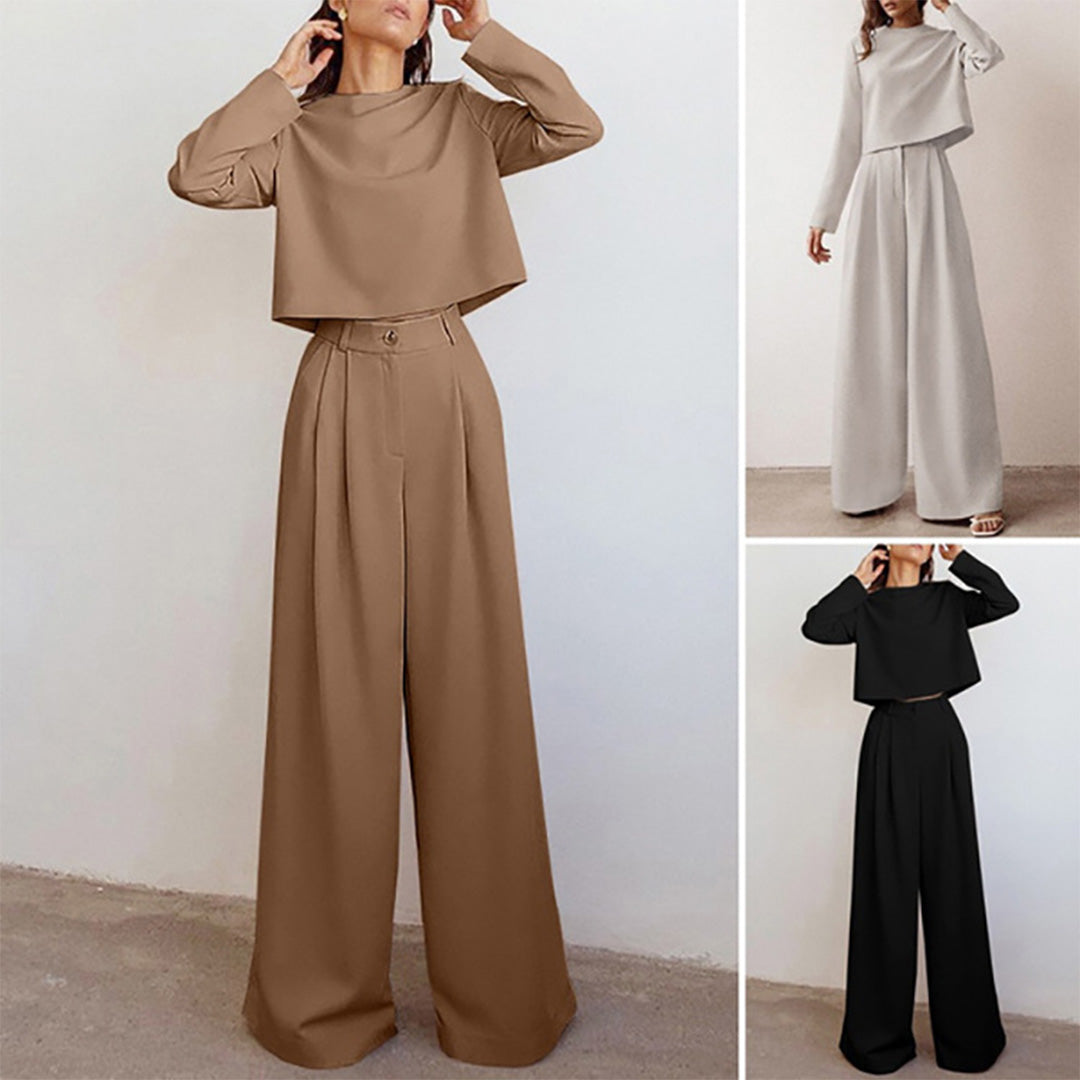 Chic 2 Piece Wide Leg Pants Set