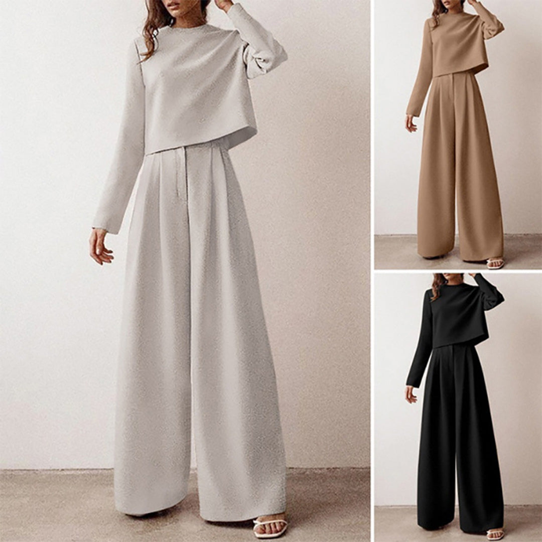 Chic 2 Piece Wide Leg Pants Set