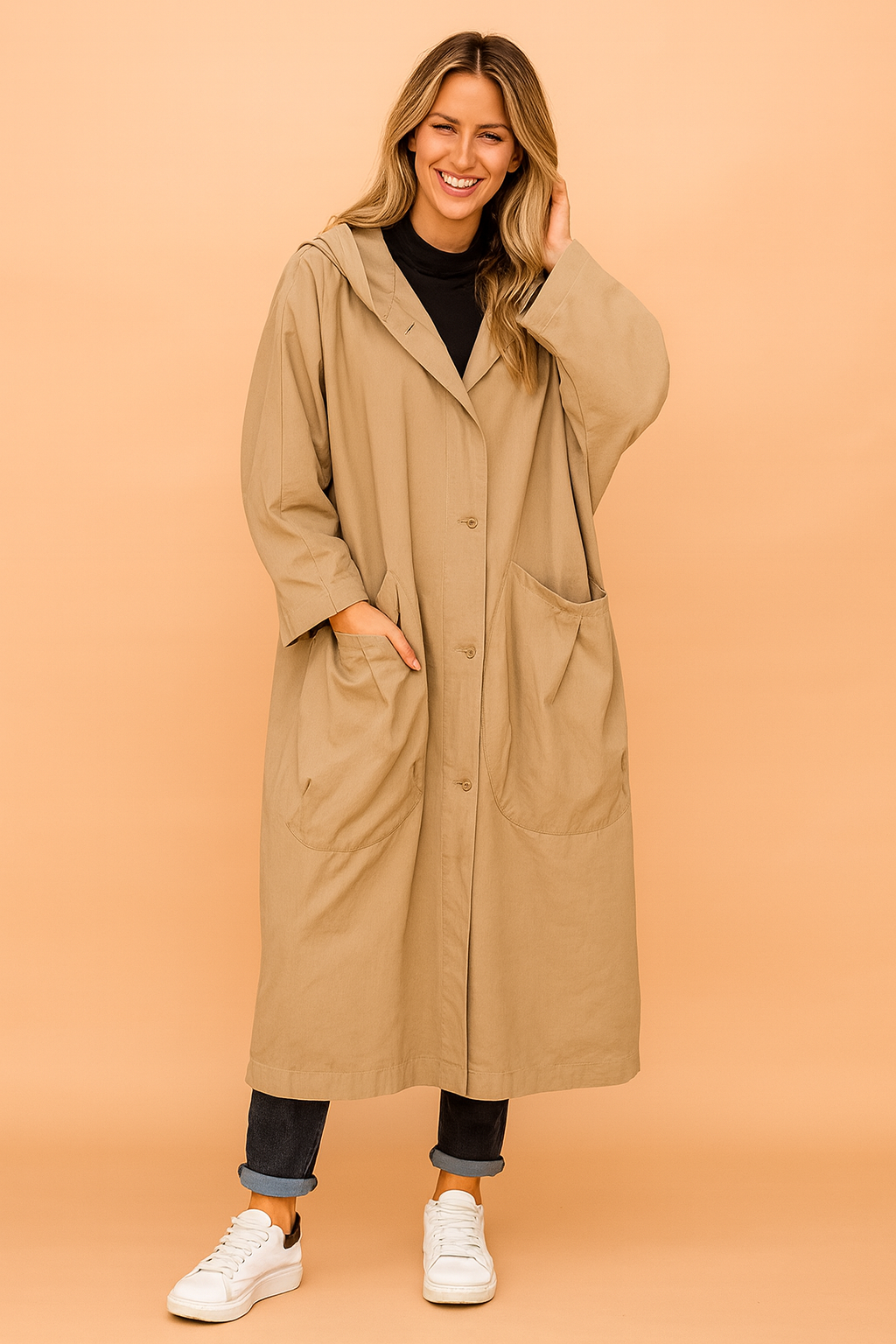 Women's Large Hooded Winter Coat