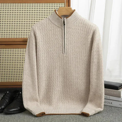 Soft Half-Zip Chunky Knit Sweater