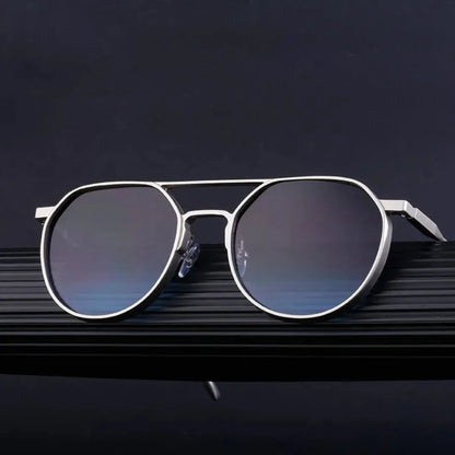 Slim Silver Aviator Style Shades - EasyApparels