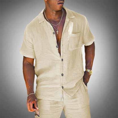 Lightweight Mens Linen Suit Set