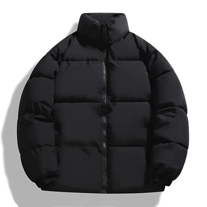 Warm Men's White Padded Down Filled Parka Jacket