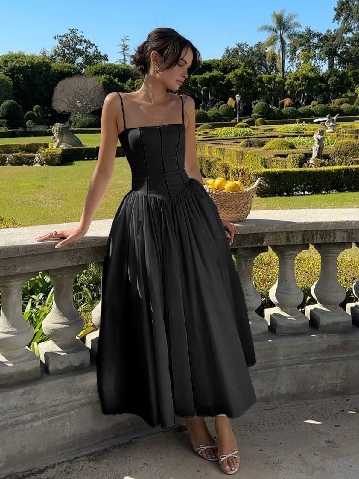 Chic A-Line Dress for Women - Slim Fit