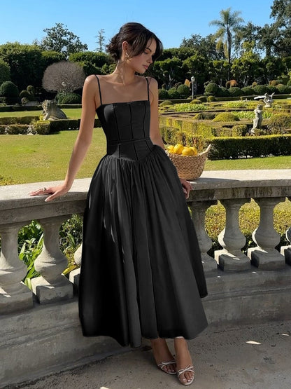 Chic A-Line Dress for Women - Slim Fit