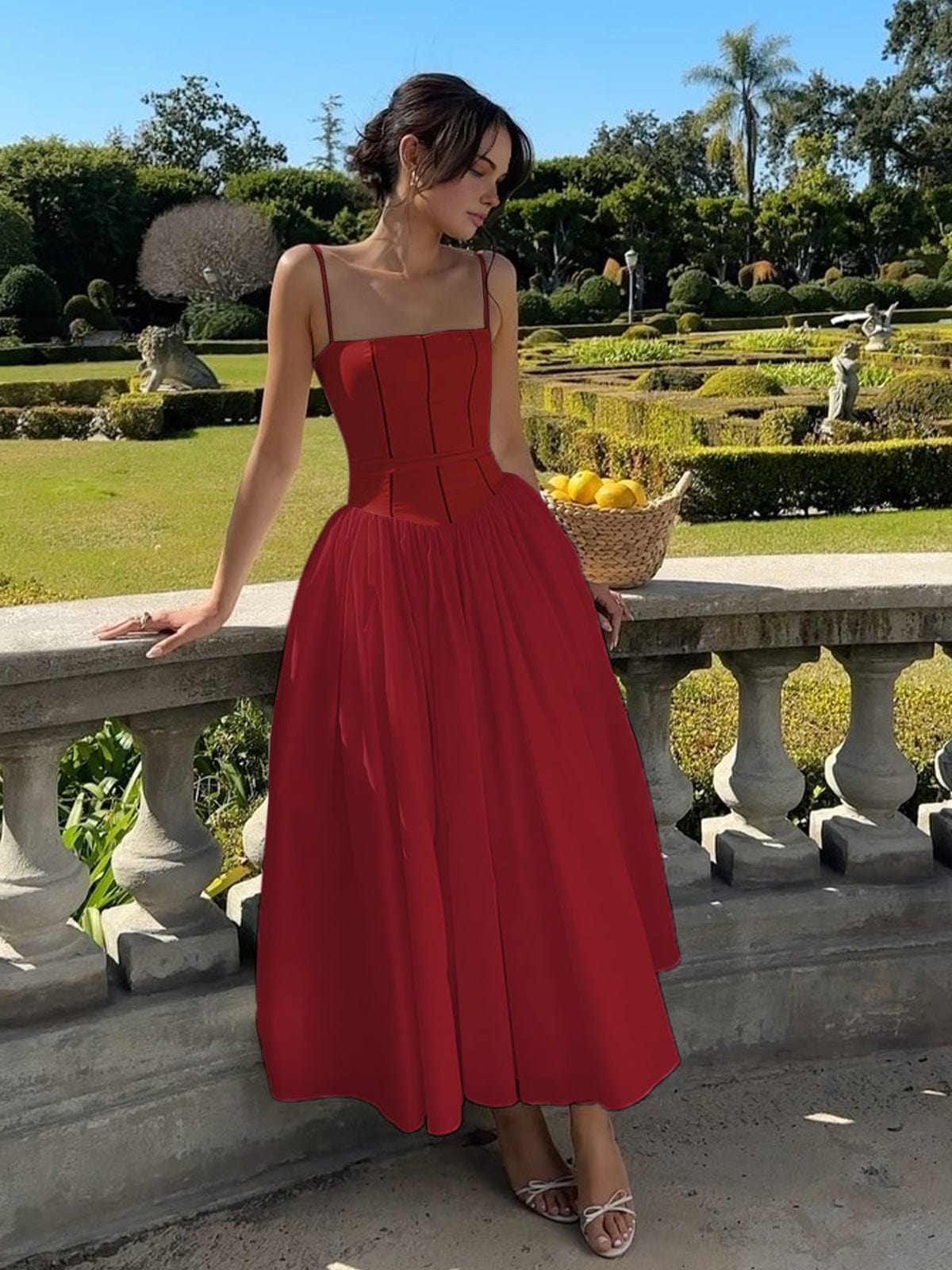 Chic A-Line Dress for Women - Slim Fit