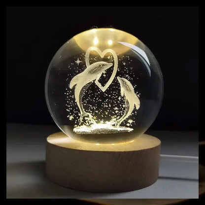 Colorful Glow Globe Night Light Lamp for Bedroom
