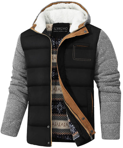 Warm Quilted Down Hooded Jacket - EasyApparels