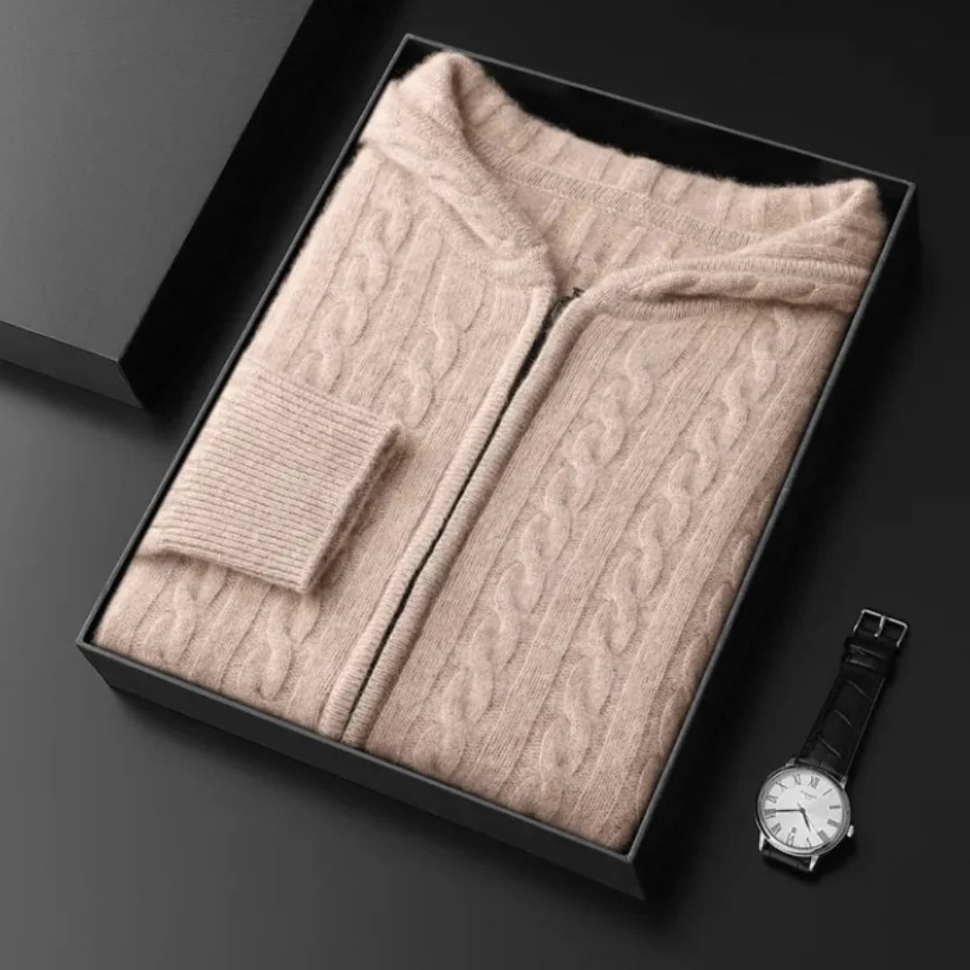 Warm Cable Knit Sweatshirt Hoodie