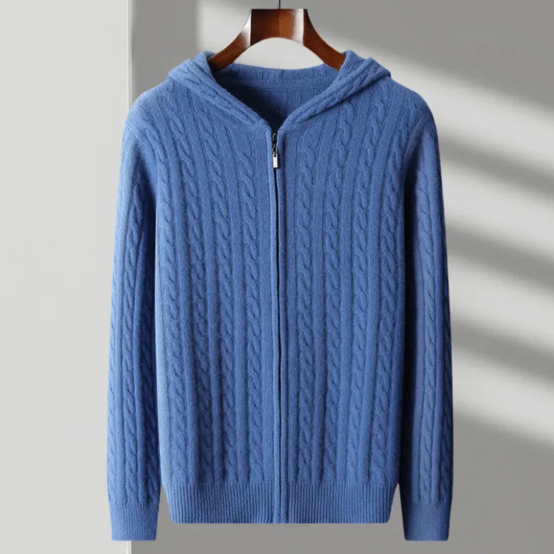 Warm Cable Knit Sweatshirt Hoodie - EasyApparels