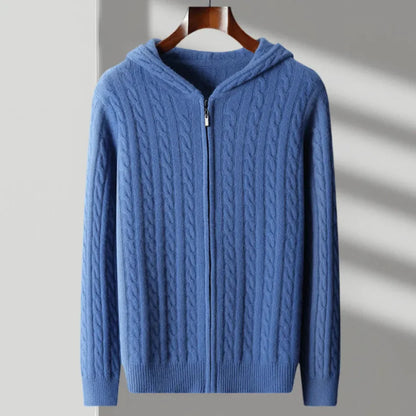 Warm Cable Knit Sweatshirt Hoodie - EasyApparels