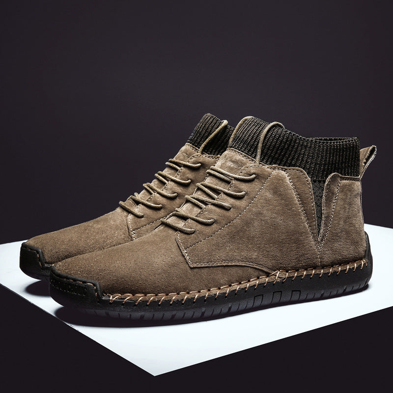 Classic Lace-Up Low Ankle Boots