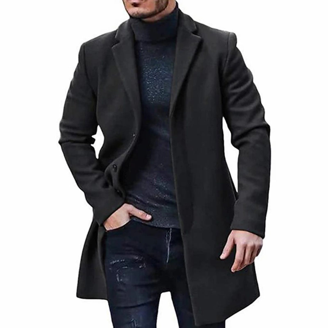 Slim Fit Men's Wool Overcoat