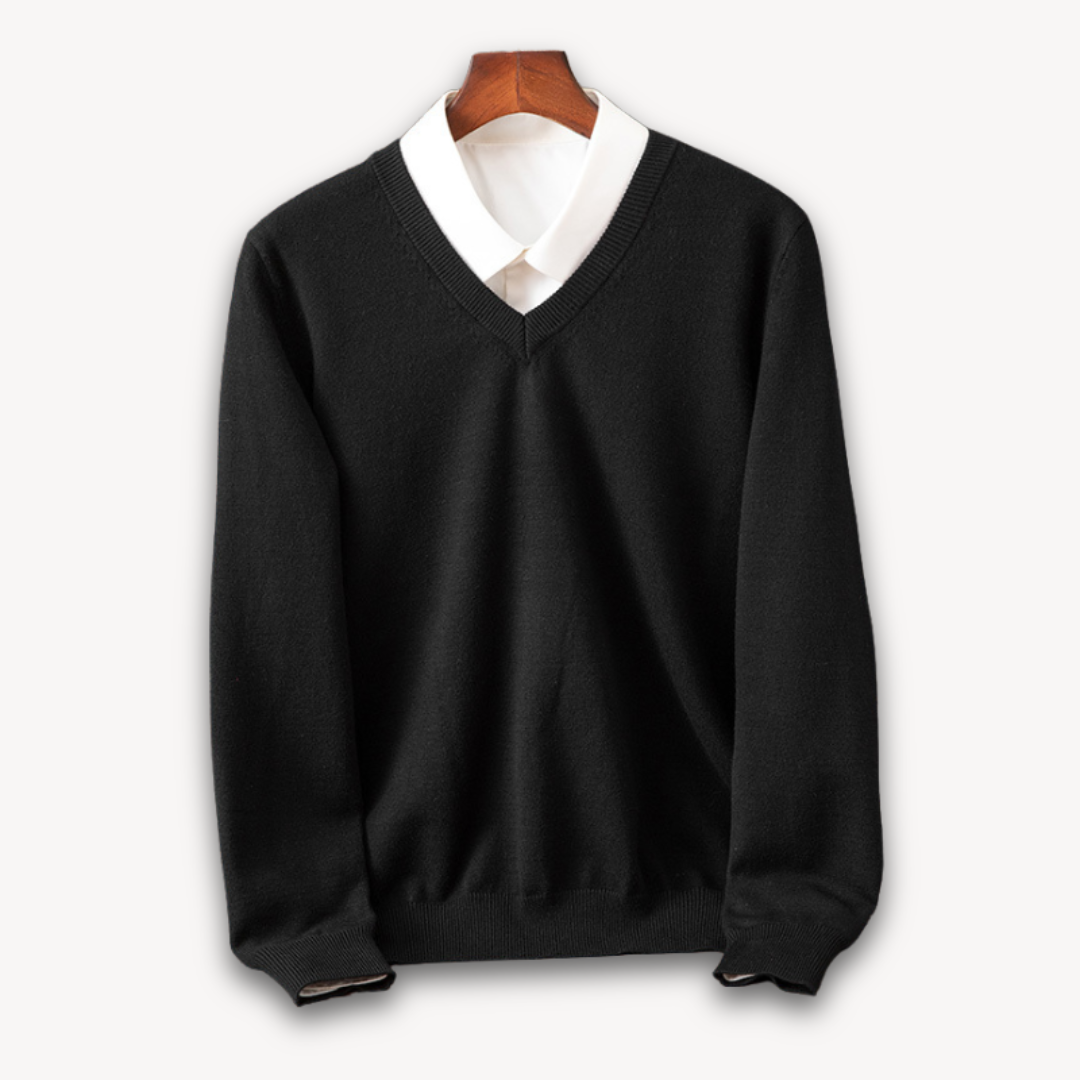 Classic Fit Men's Soft V-Neck Sweater