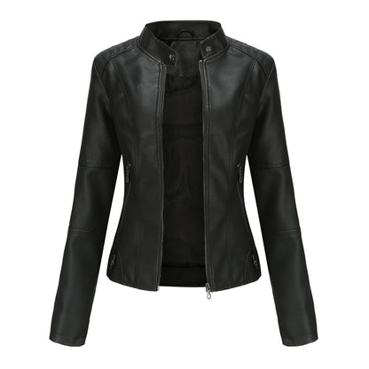 Ella | Women's Classic Fitted Leather Jacket - EasyApparels