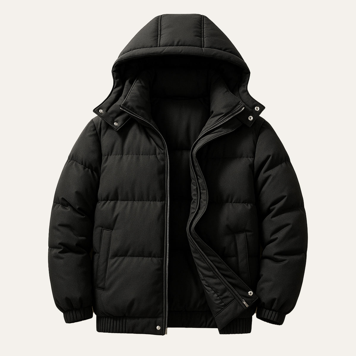 Warm Waterproof Men's Down Hooded Parka Jacket - Vossary