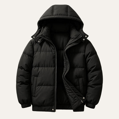 Warm Waterproof Men's Down Hooded Parka Jacket - Vossary