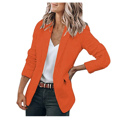 Stylish Women's Open Front Office Jacket