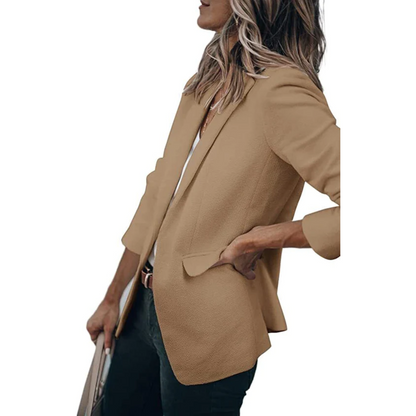 Stylish Women's Open Front Office Jacket
