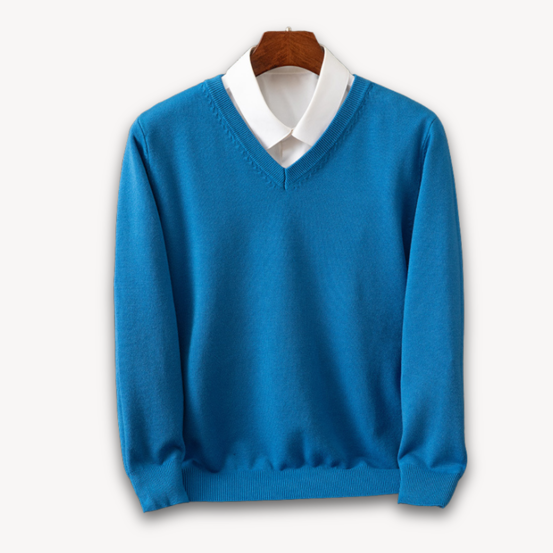Classic Fit Men's Soft V-Neck Sweater