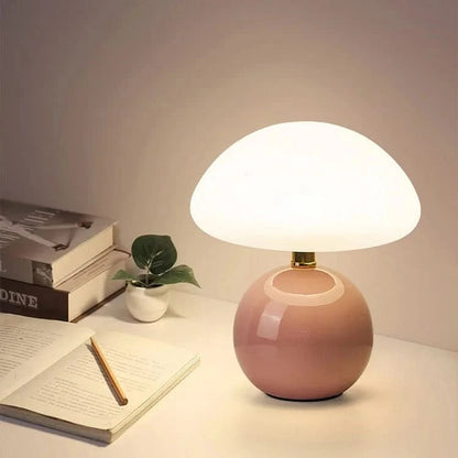 Pink Soft Touch Ceramic Desk Lamp