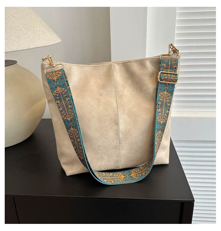 Eco Friendly Leather Embroidered Tote Bag