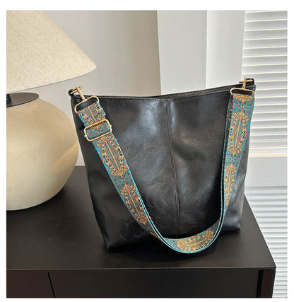 Eco Friendly Leather Embroidered Tote Bag