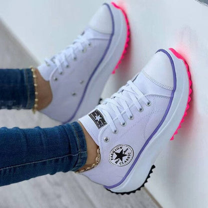 Linda - Thick Heel Fashion Sneakers - EasyApparels