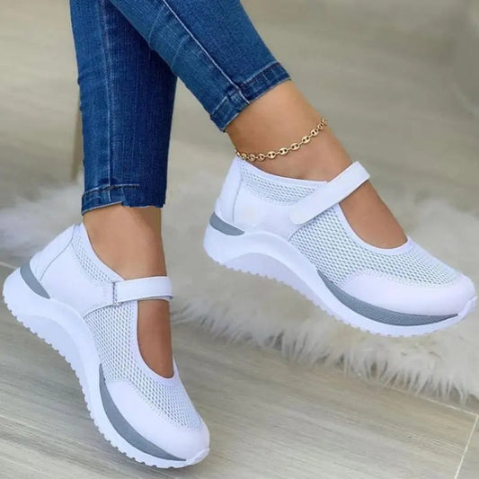 Airy Mary Jane Shoes for Women - Lightweight Casual Sneakers - Vossary