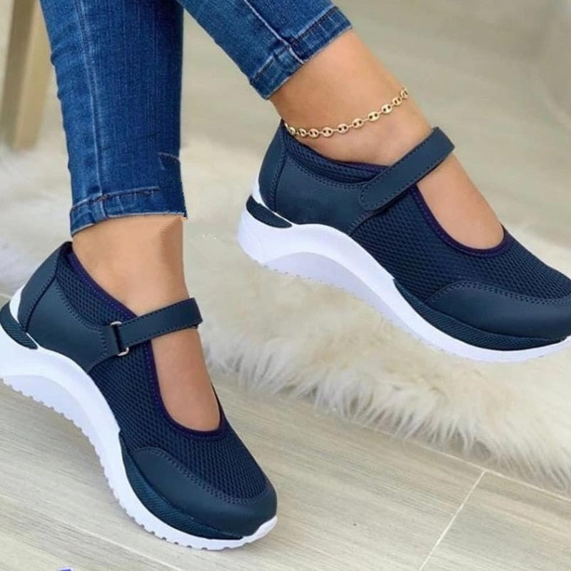 Airy Lace Up Sneakers for Women - Lightweight & Cushioned