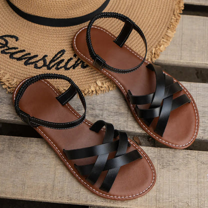 Comfortable Cross Strap Women's Sandals Everyday Shoe