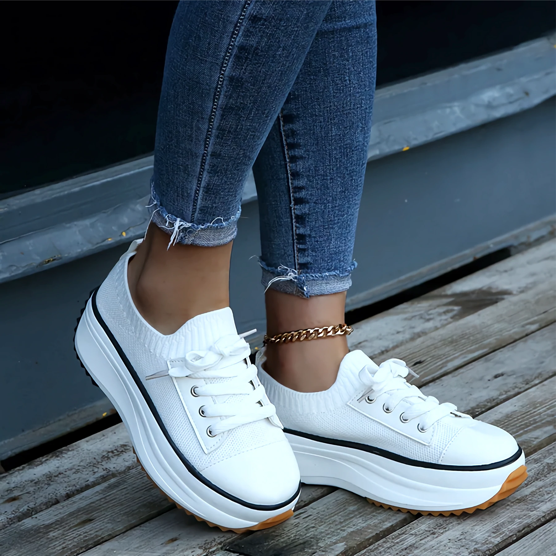 Airy Platform Shoes for Women - Lightweight & Comfy Fit - Luxicro