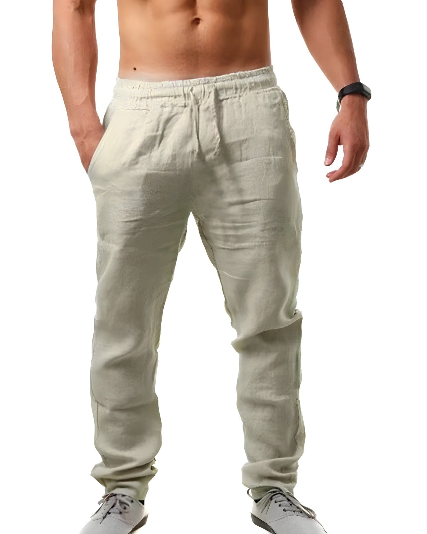 Comfortable Linen Blend Casual Pants for Men