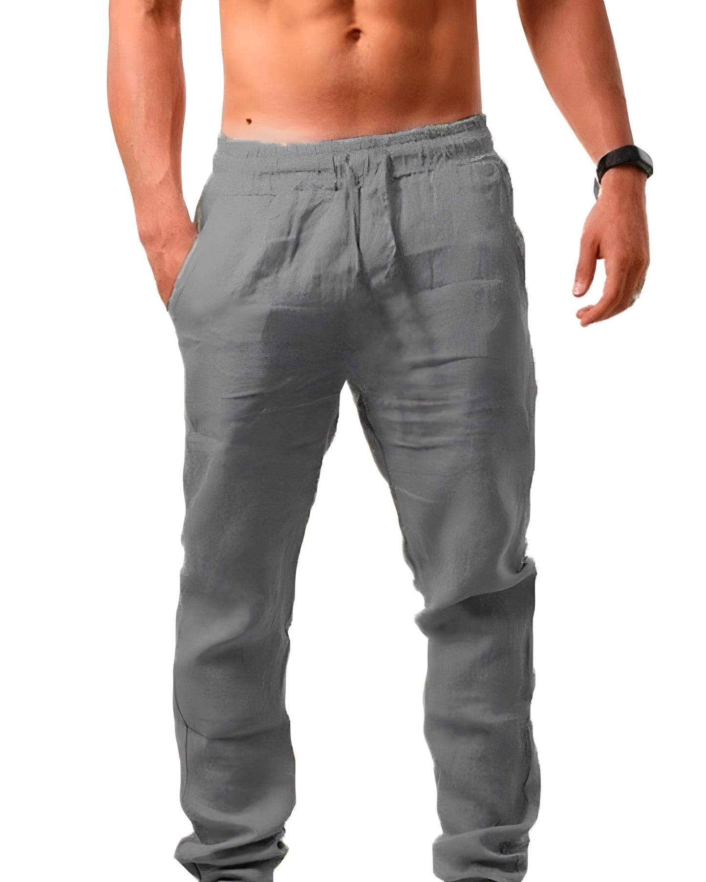 Comfortable Linen Blend Casual Pants for Men