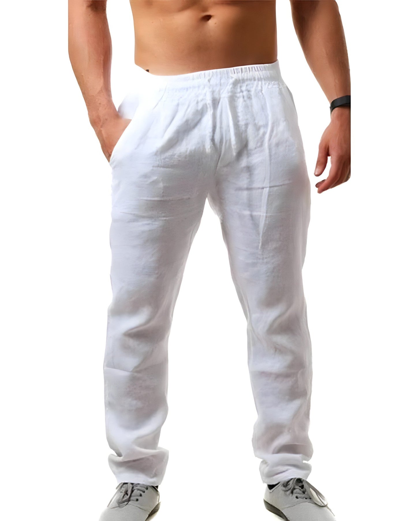 Comfortable Linen Blend Casual Pants for Men