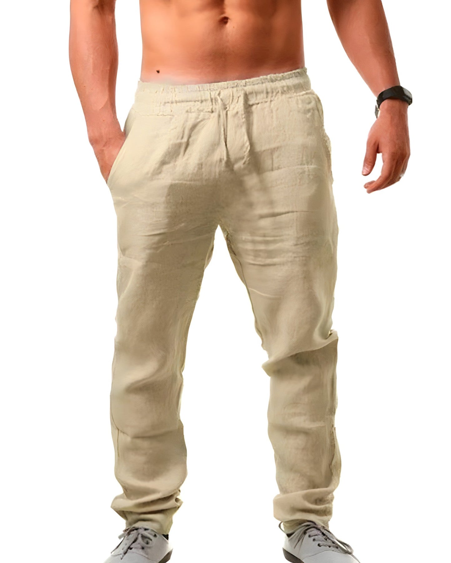 Comfortable Linen Blend Casual Pants for Men