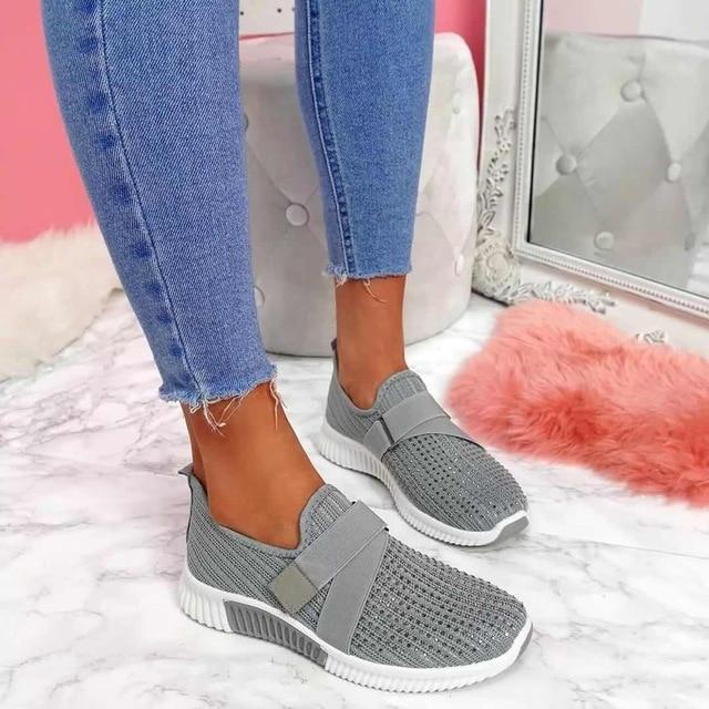 Comfy Women's Slip On Shoes - Lightweight Mesh Sneakers - Luxicro