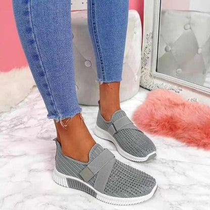 Comfy Women's Slip On Shoes - Lightweight Mesh Sneakers - Luxicro