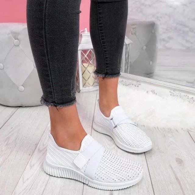 Comfy Women's Slip On Shoes - Lightweight Mesh Sneakers
