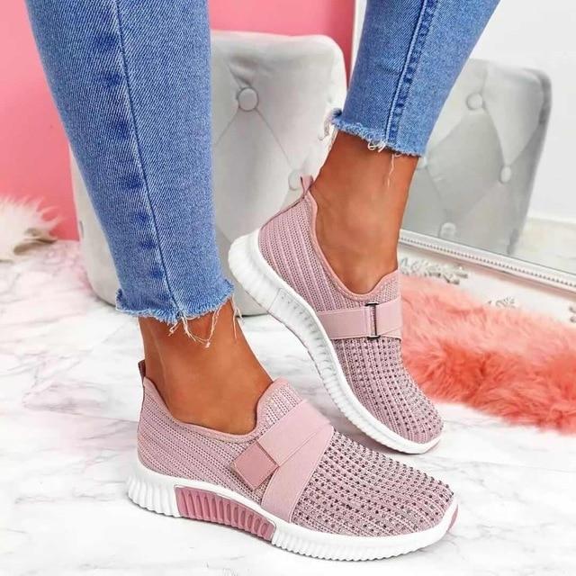 Comfy Women's Slip On Shoes - Lightweight Mesh Sneakers