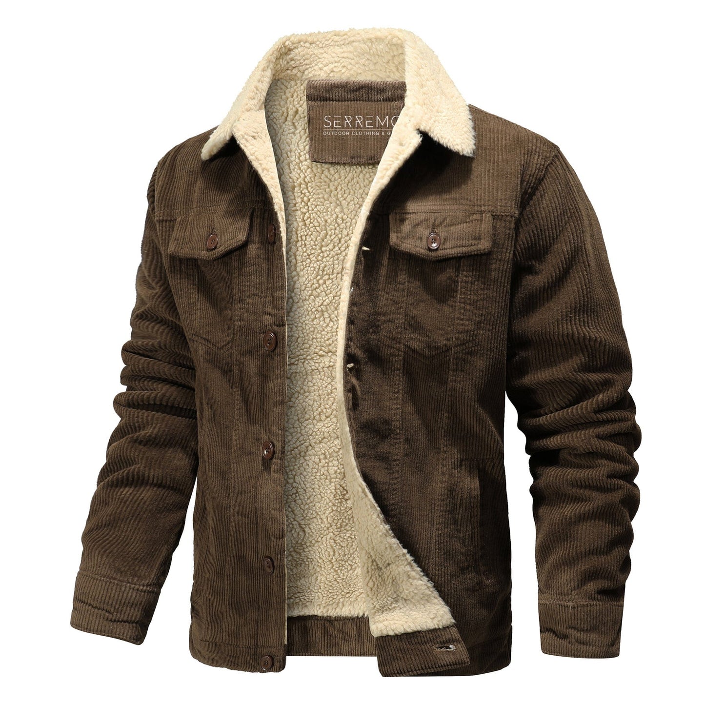 Classic Fit Collar Button Fleece Jacket